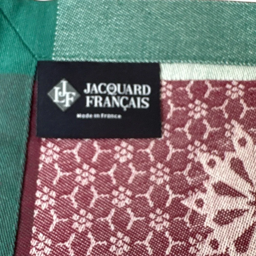 Le Jacquard Francais Runner Lumières‎ d'étoiles Cotton Rubis Red 20 X 59 NWT